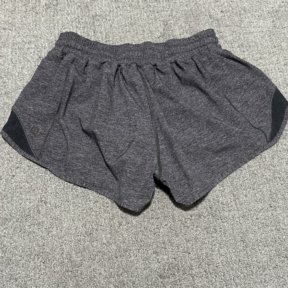 Lululemon Hotty Hot Lined Running Lined Shorts 2.5” Low Rise Heather Grey Size 6